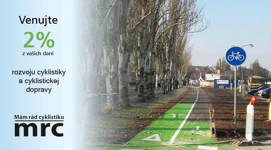Venujte 2% zo svojich daní na rozvoj cyklistiky