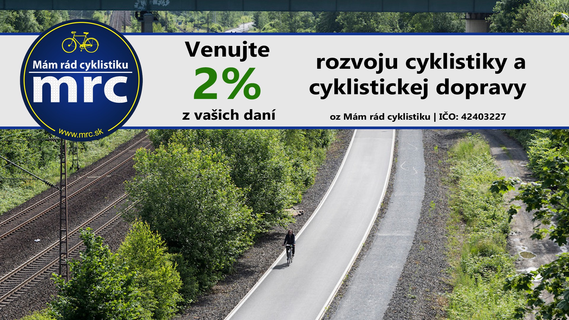 Venujte 2% zo svojich daní na rozvoj cyklistiky