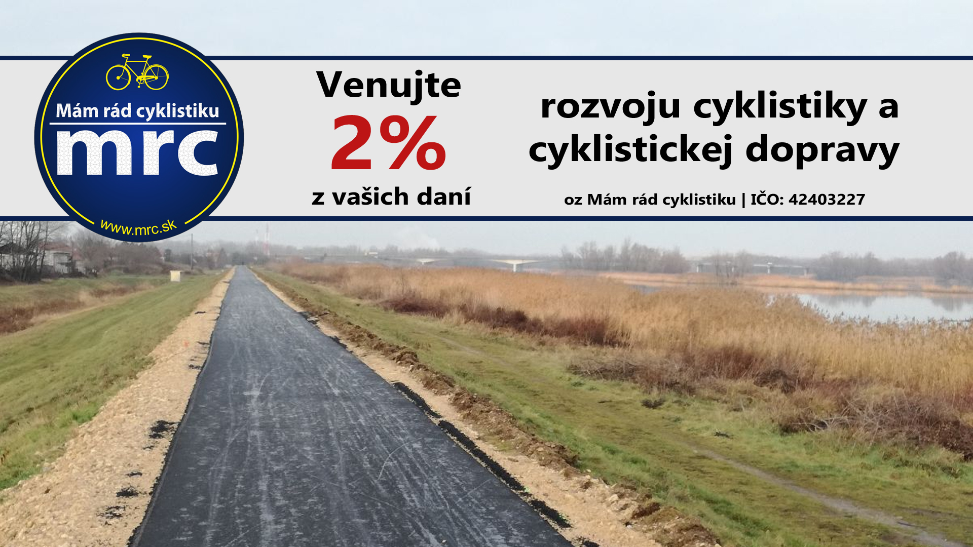 Venujte 2% zo svojich daní na rozvoj cyklistiky